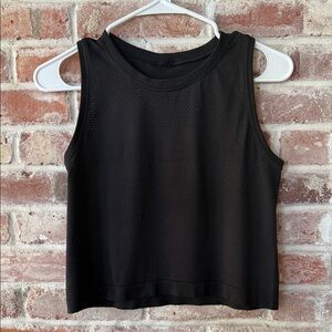 lululemon athletica crop Black Tank Top